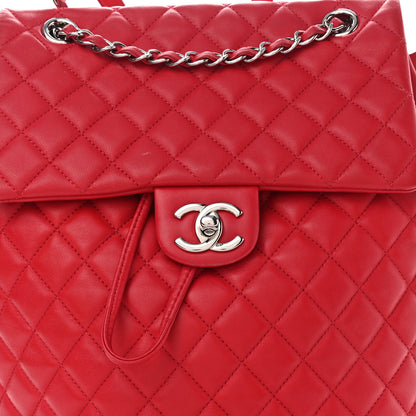 Chanel Lambskin Quilted Large Urban Spirit Backpack Red 8 of 11