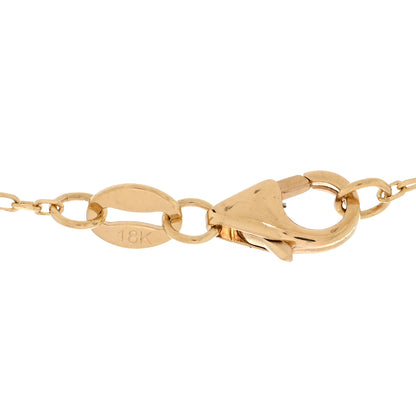 Foundrae 18K Yellow Gold Enamel Petite Champleve True Love Knot Necklace White 4 of 5