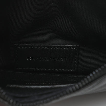 Saint Laurent Grain De Poudre Chevron Monogram Bill Pouch Black 7 of 7