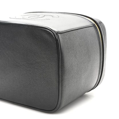 Chanel Caviar CC Vanity Train Case Black 10 of 10