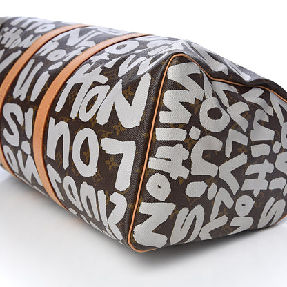 Louis Vuitton Graffiti Keepall 50 Silver 11 of 14