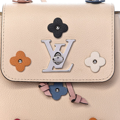 Louis Vuitton Calfskin Flowers Lockme Mini Backpack Creme 7 of 10