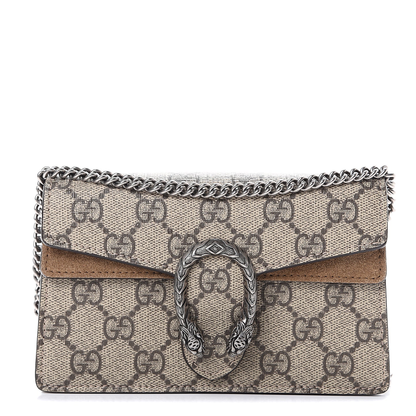 GG Supreme Monogram Super Mini Dionysus Shoulder Bag Taupe