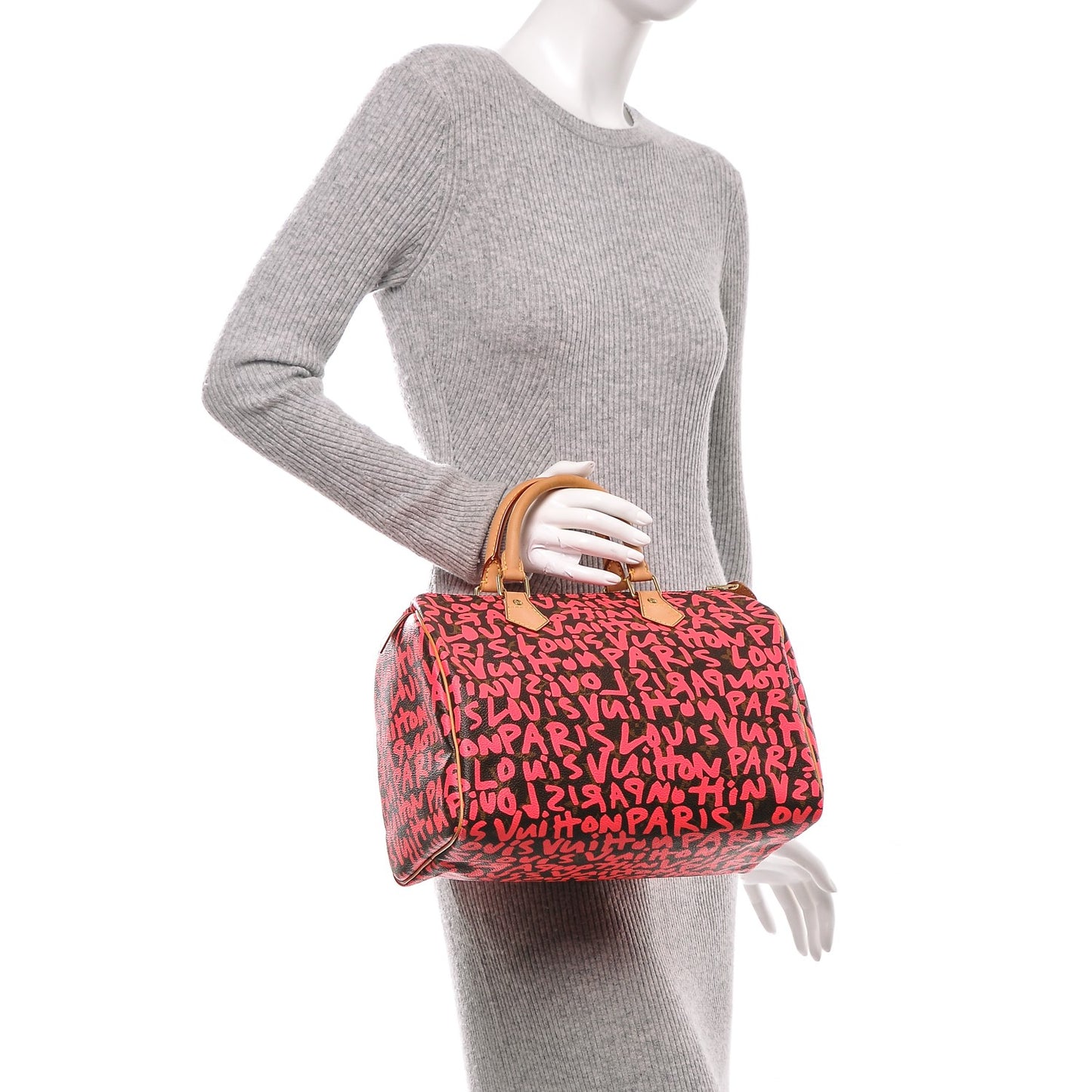 Monogram Graffiti Speedy 30 Fuchsia