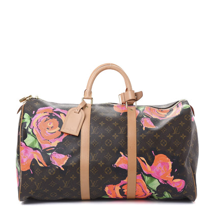 Louis Vuitton Monogram Roses Keepall 50 1 of 9