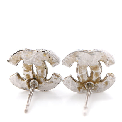 Chanel Crystal Mini Timeless CC Earrings Silver 5 of 5