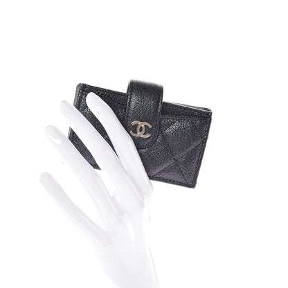 Chanel Iridescent Caviar Quilted Card Holder Black 2 of 8