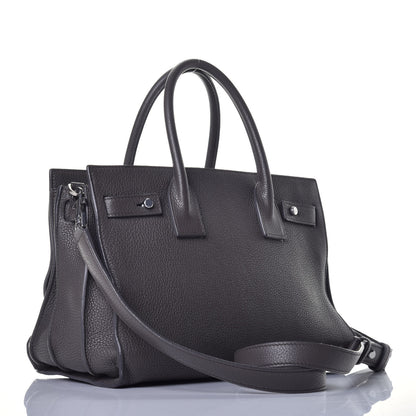 Saint Laurent Grained Calfskin Baby Sac De Jour Souple Coal 4 of 10