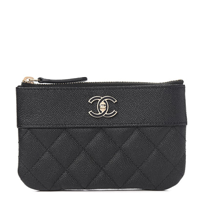 Chanel Caviar Quilted Small Vintage Mademoiselle Cosmetic Case Black 1 of 7