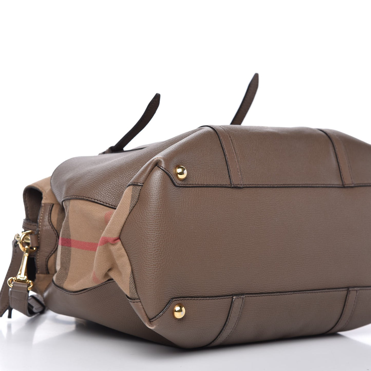 Grainy Calfskin House Check Mason Diaper Tote Tan