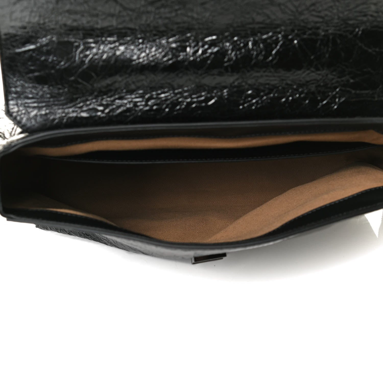 Givenchy Creased Patent Calfskin Medium ID Flap Black 4 of 10
