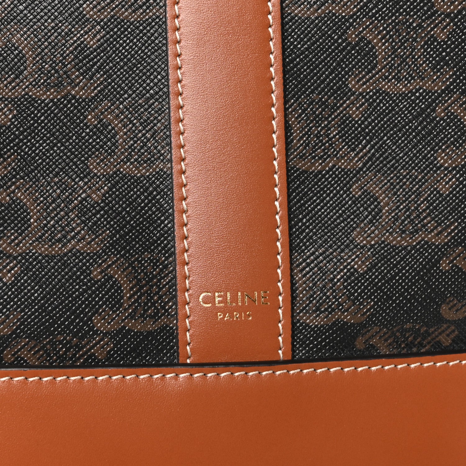 Celine Triomphe Canvas Calfskin Small Bucket Bag Tan 6 of 10