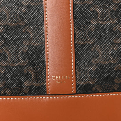 Celine Triomphe Canvas Calfskin Small Bucket Bag Tan 6 of 10