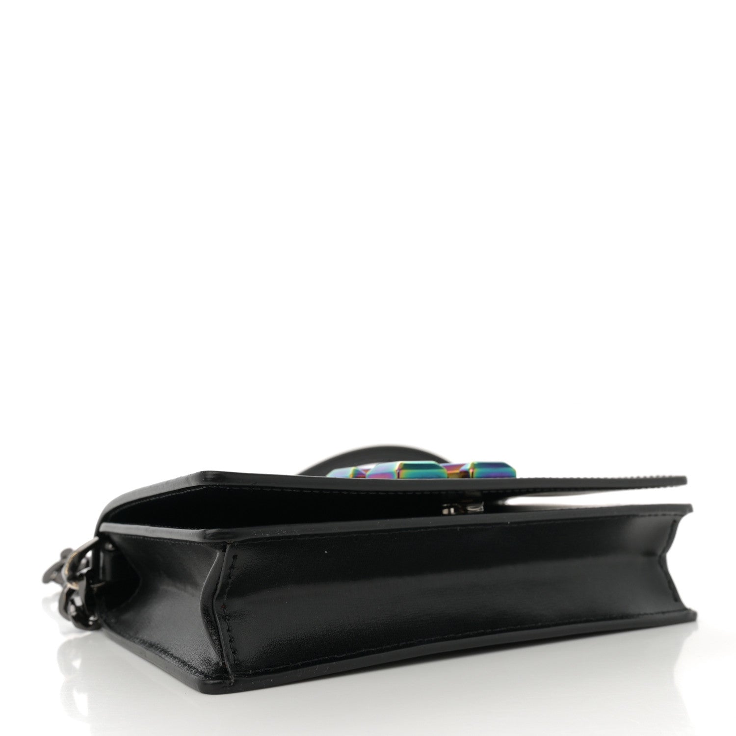 Off-White Calfskin Jitney 0.5 Crossbody Bag Black 4 of 14