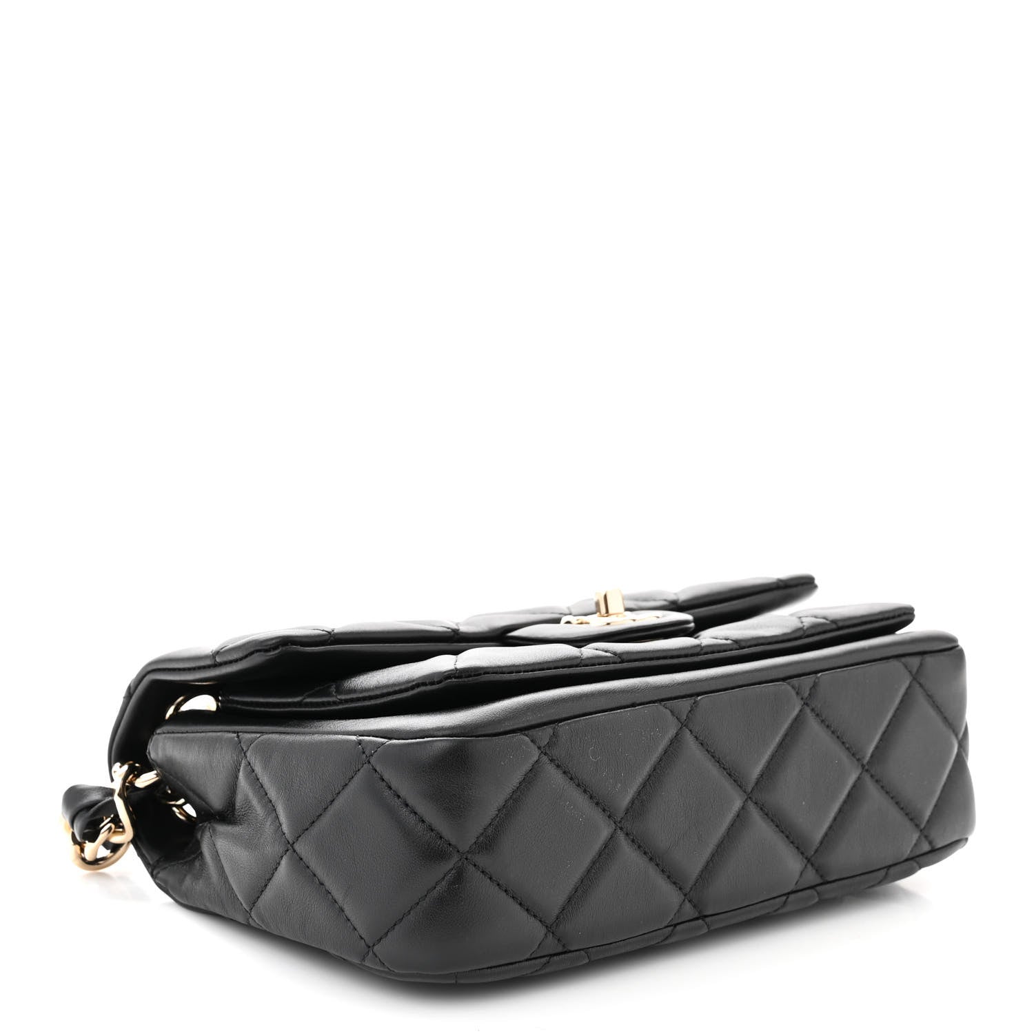Chanel Calfskin Quilted CC Chain Flap Black 4 of 10