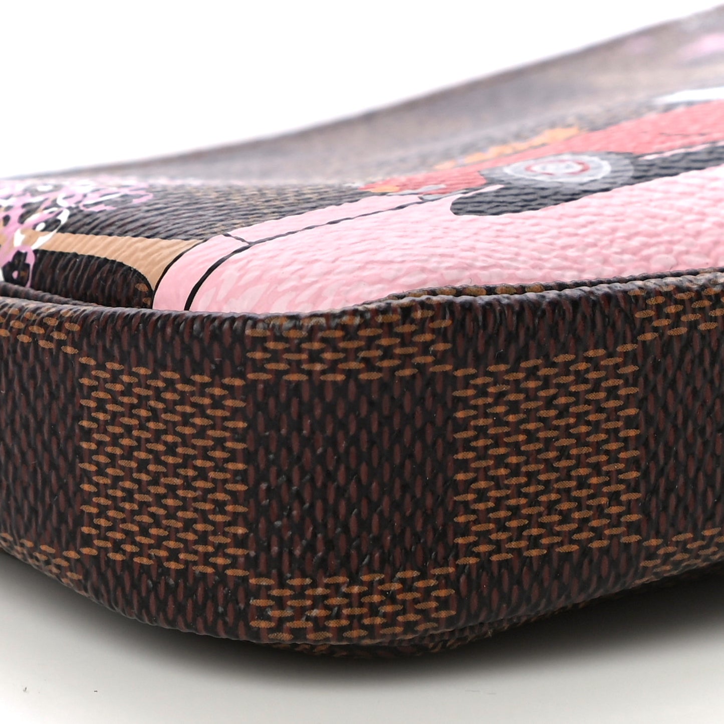 Damier Ebene 2019 Christmas Animation Mini Pochette Accessories Red