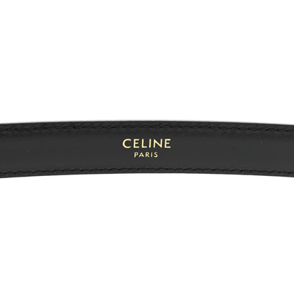 Celine Box Calfskin Medium 25mm Triomphe Belt 90 36 Black 3 of 6