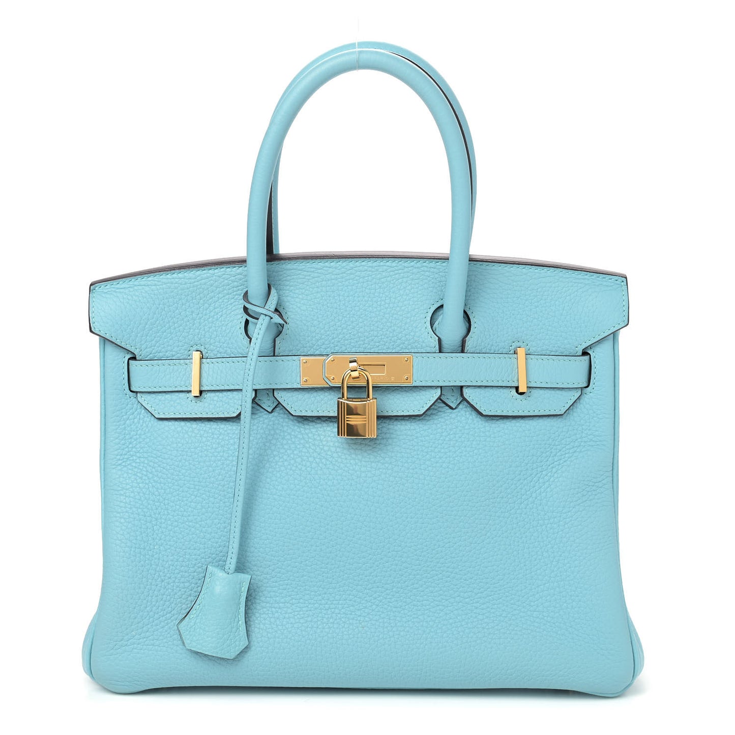 Taurillon Clemence Birkin 30 Bleu Atoll