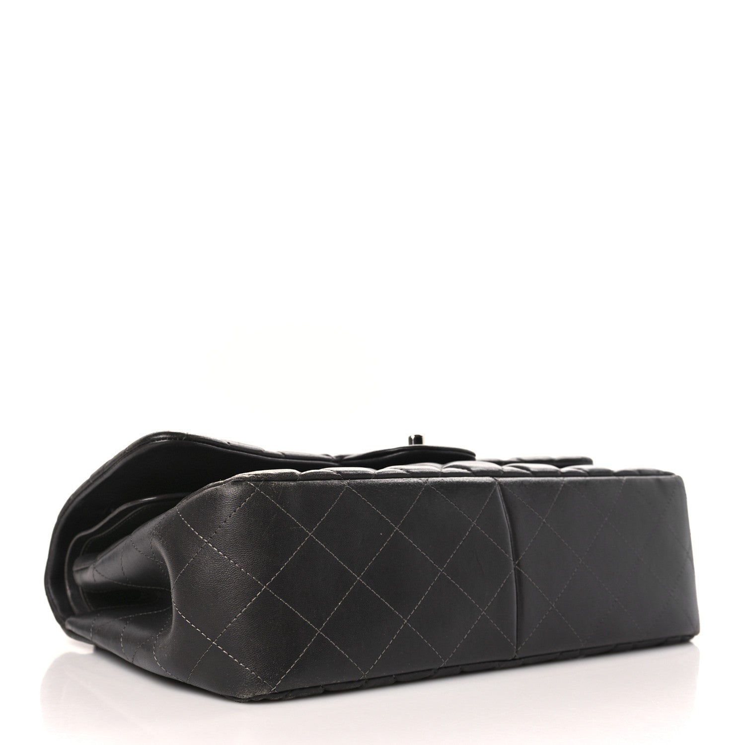 Chanel Lambskin Quilted Jumbo Double Flap Dark Grey 4 of 13