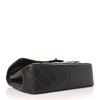 Chanel Lambskin Quilted Jumbo Double Flap Dark Grey 4 of 13