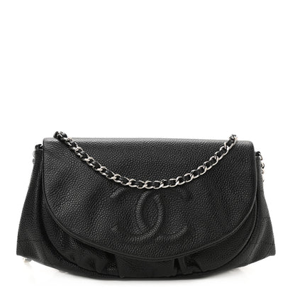 Chanel Caviar Half Moon Wallet On Chain WOC Black 1 of 12