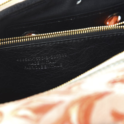 Balenciaga Agneau Floral Print Small Blanket Square Tote Orange 9 of 10