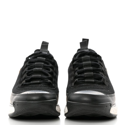 Chanel Velvet Calfskin Mixed Fibers CC Sneakers 37 Black 2 of 9
