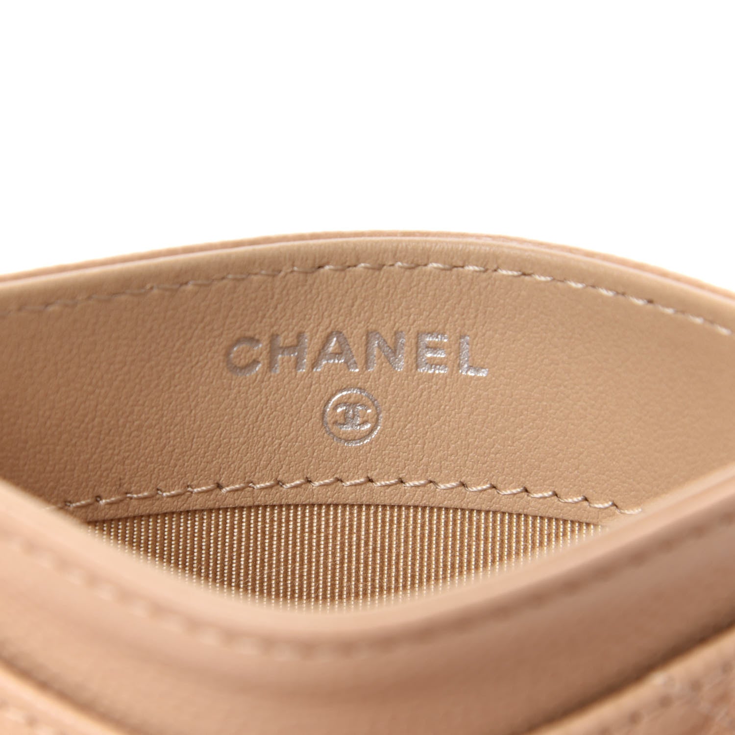 Chanel Caviar Quilted Card Holder Beige 5 of 8