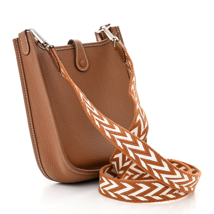 Hermes Taurillon Maurice Amazone Evelyne TPM Gold White 3 of 13