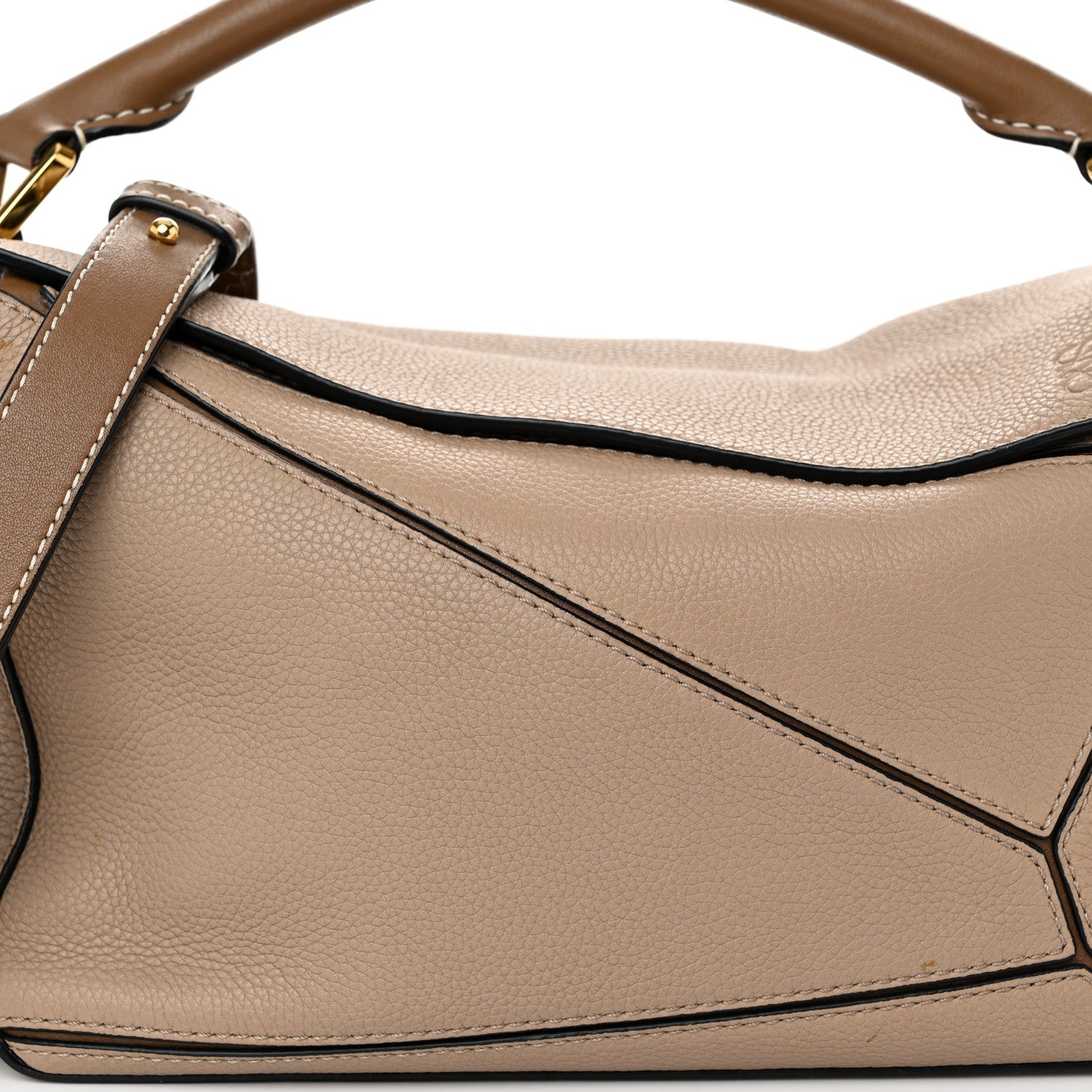Loewe Grained Calfskin Small Puzzle Bag Sand Mink 8 of 10