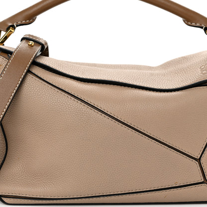 Loewe Grained Calfskin Small Puzzle Bag Sand Mink 8 of 10