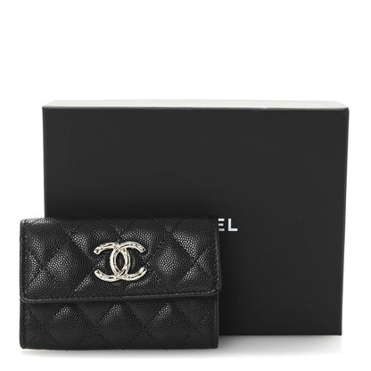 Chanel Caviar Quilted CC Flap Card Holder Black 9 of 9
