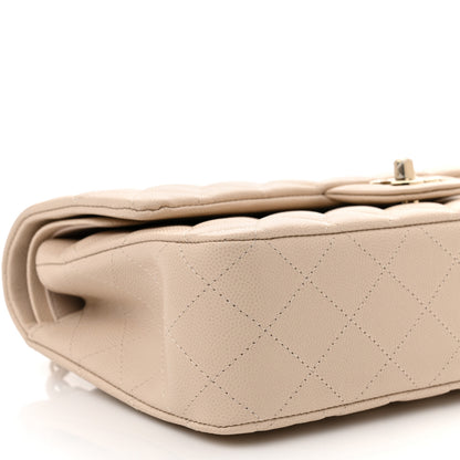 Chanel Caviar Quilted Medium Double Flap Light Beige 9 of 11
