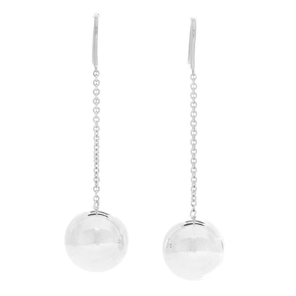 Tiffany Sterling Silver 10mm HardWear Ball Drop Earrings 1 of 4