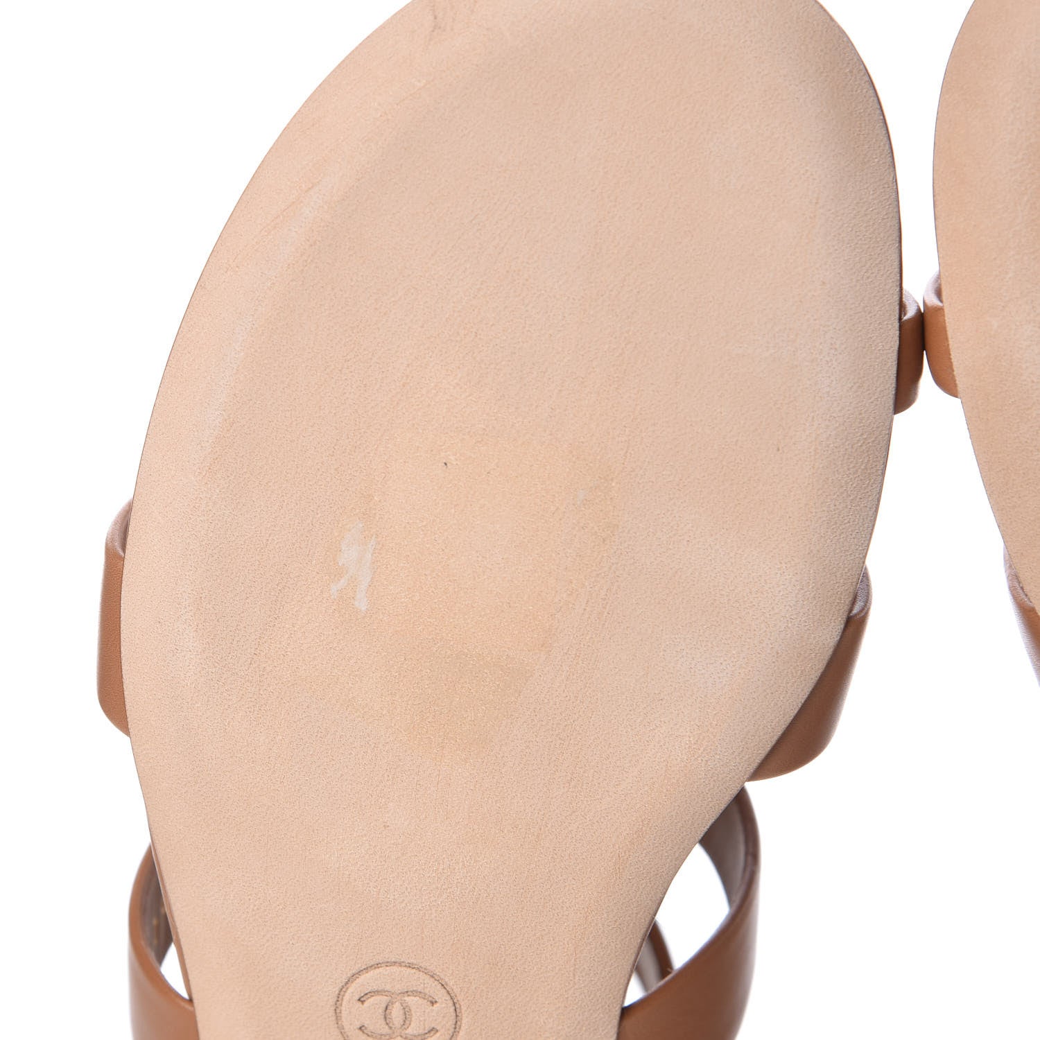 Chanel Calfskin Gladiator Sandals 36.5 Brown 9 of 10