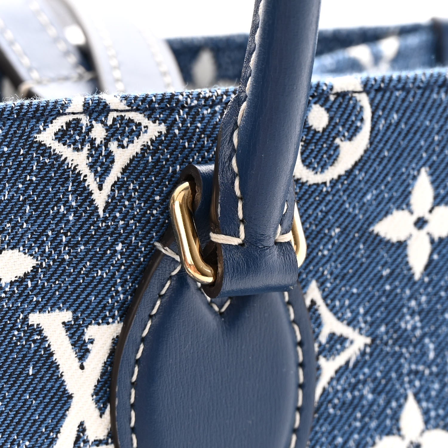 Louis Vuitton Monogram Jacquard Denim Onthego MM Bleu 10 of 10