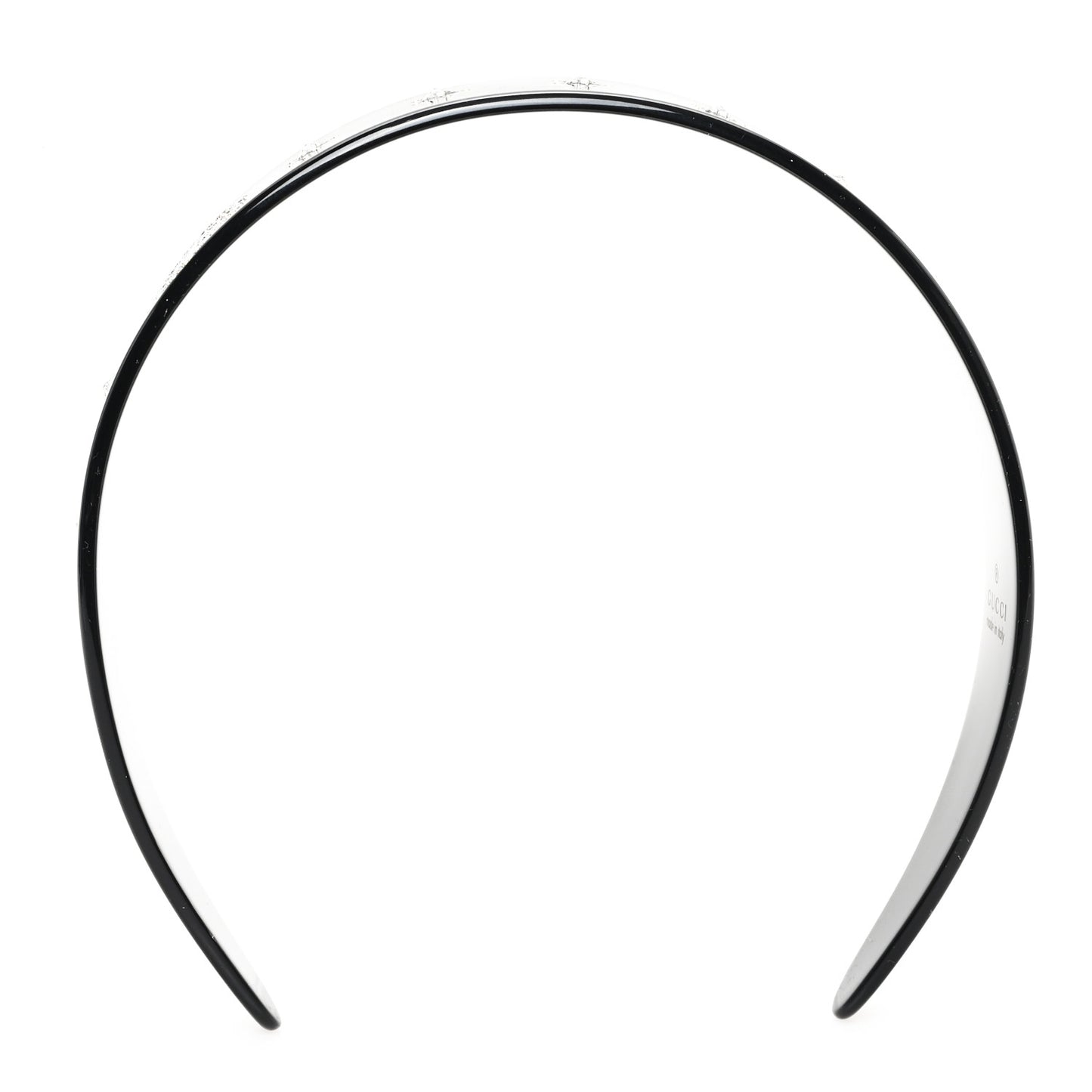 Resin Crystal Interlocking G Headband Black