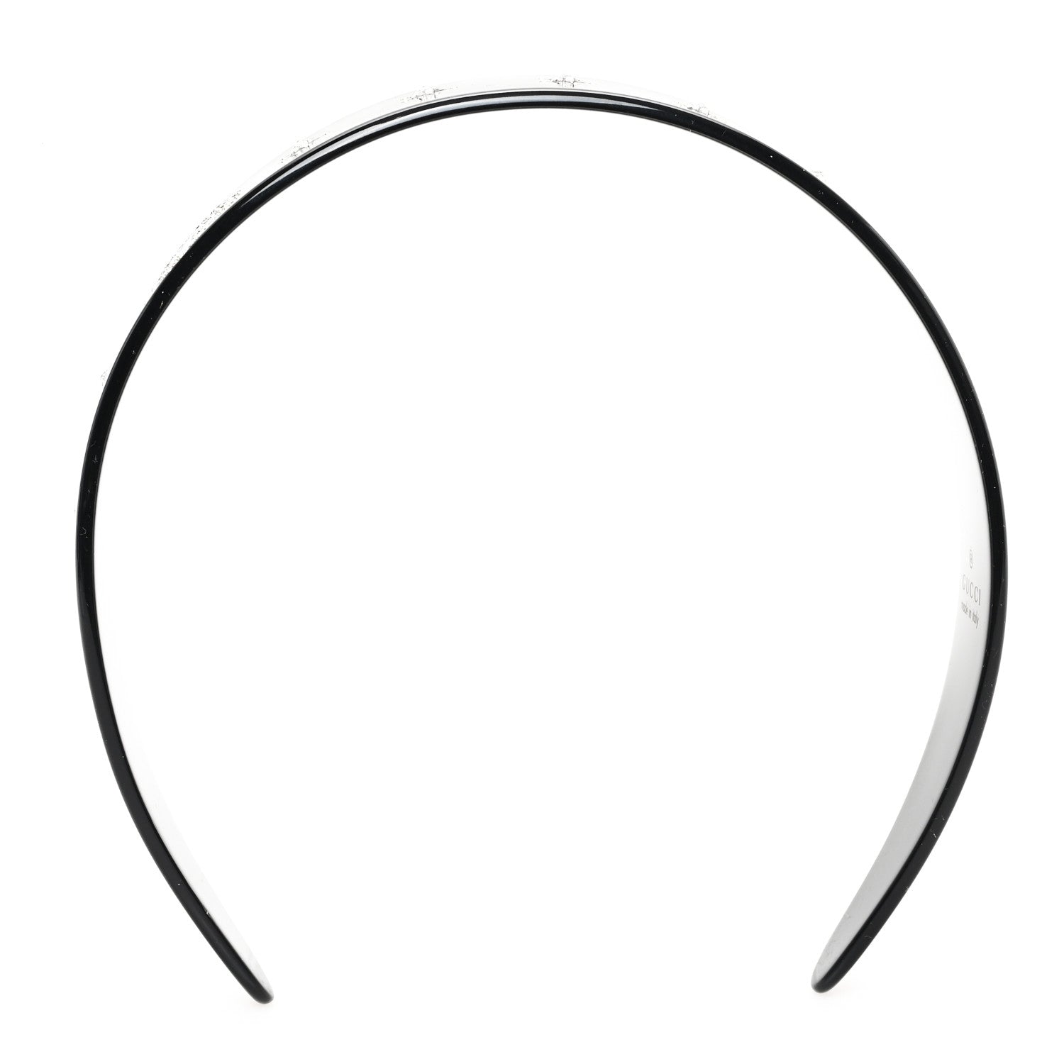 Gucci Resin Crystal Interlocking G Headband Black 4 of 6