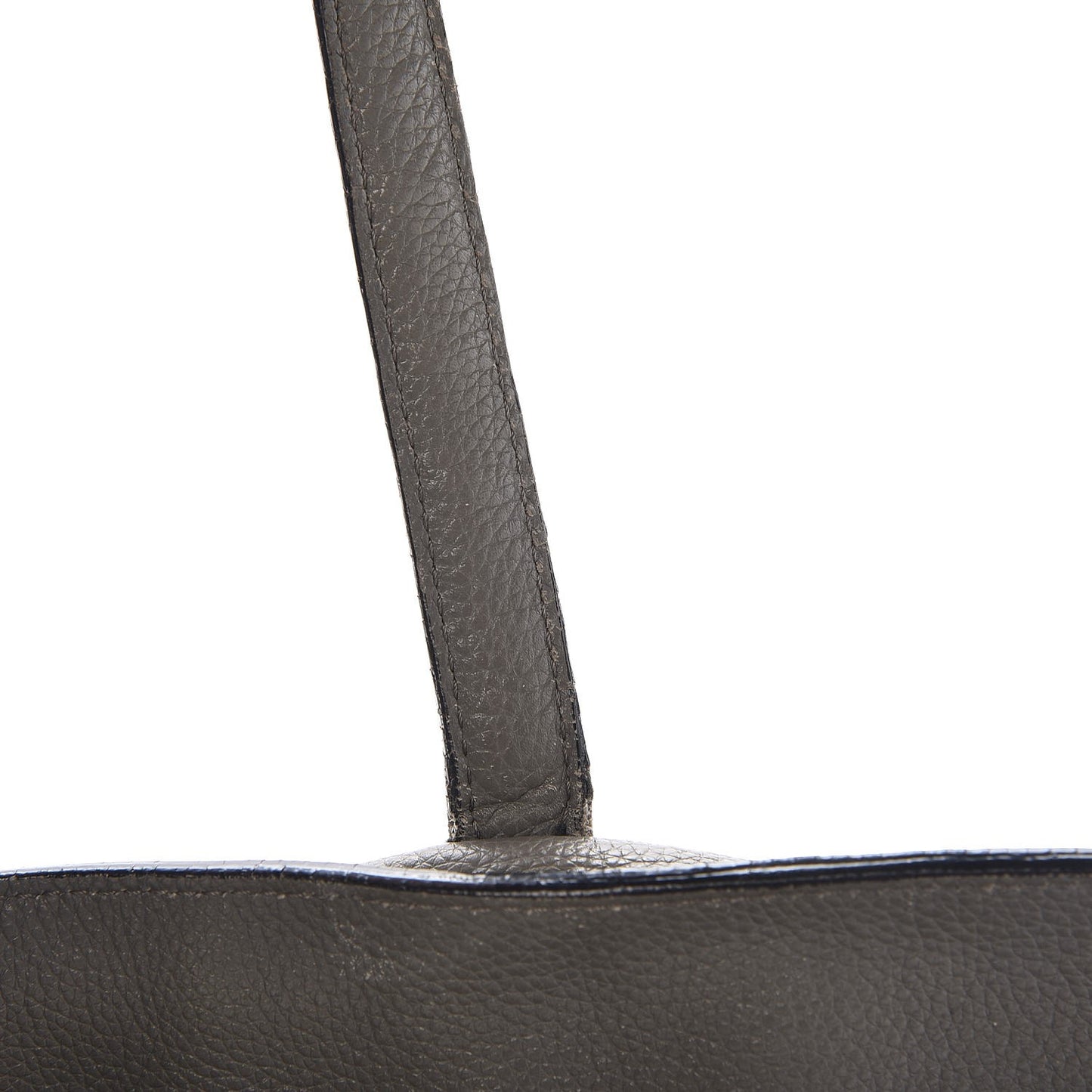 Pebbled Calfskin Large Skull Padlock Zip Around Tote Dark Grey