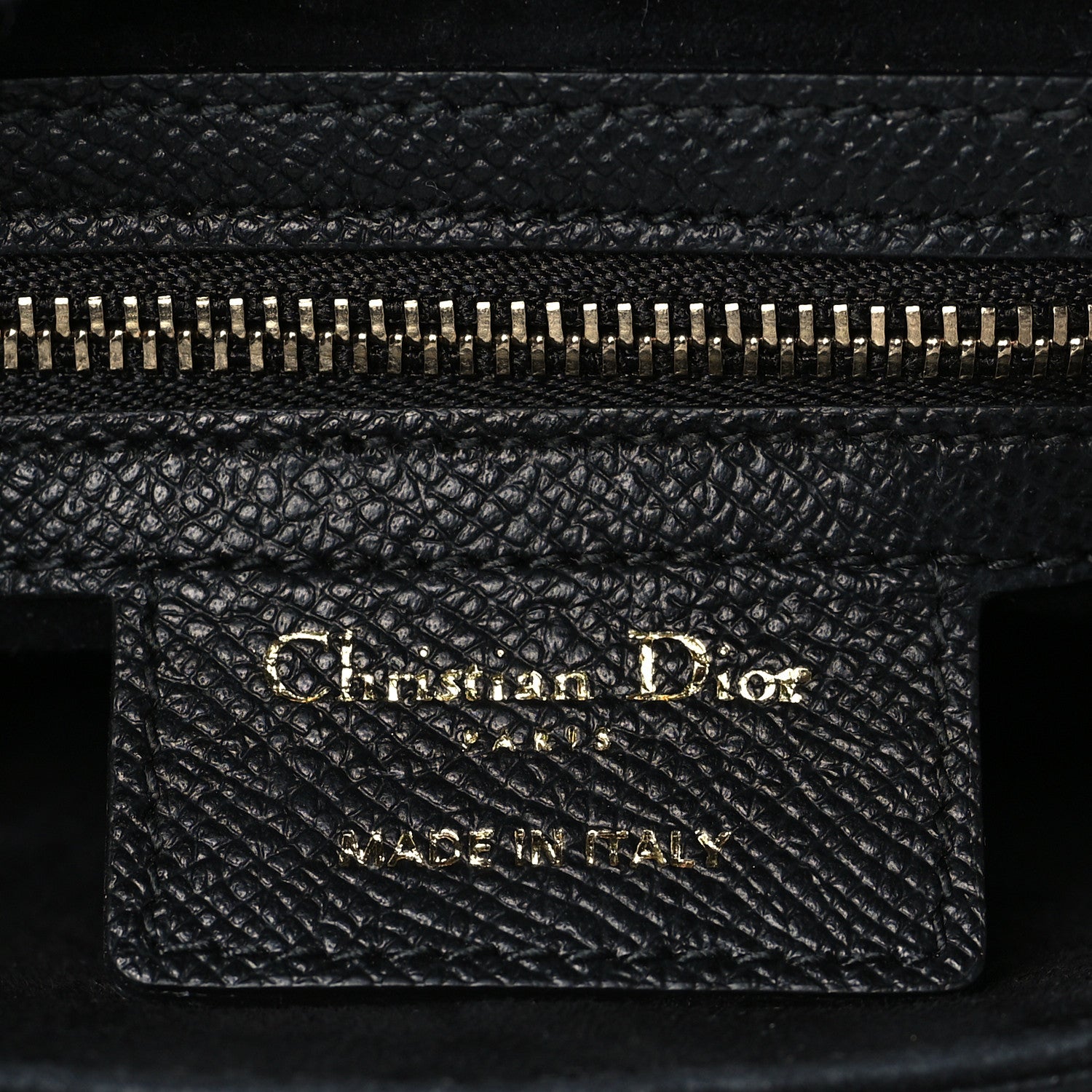 Christian Dior Grained Calfskin Saddle Bag With Strap Black 5 of 10