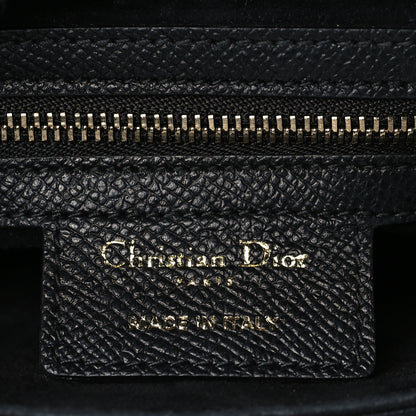 Christian Dior Grained Calfskin Saddle Bag With Strap Black 5 of 10