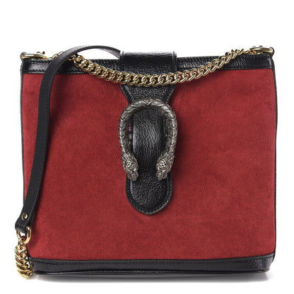 Gucci Suede Patent Medium Dionysus Bucket Bag Red 1 of 10