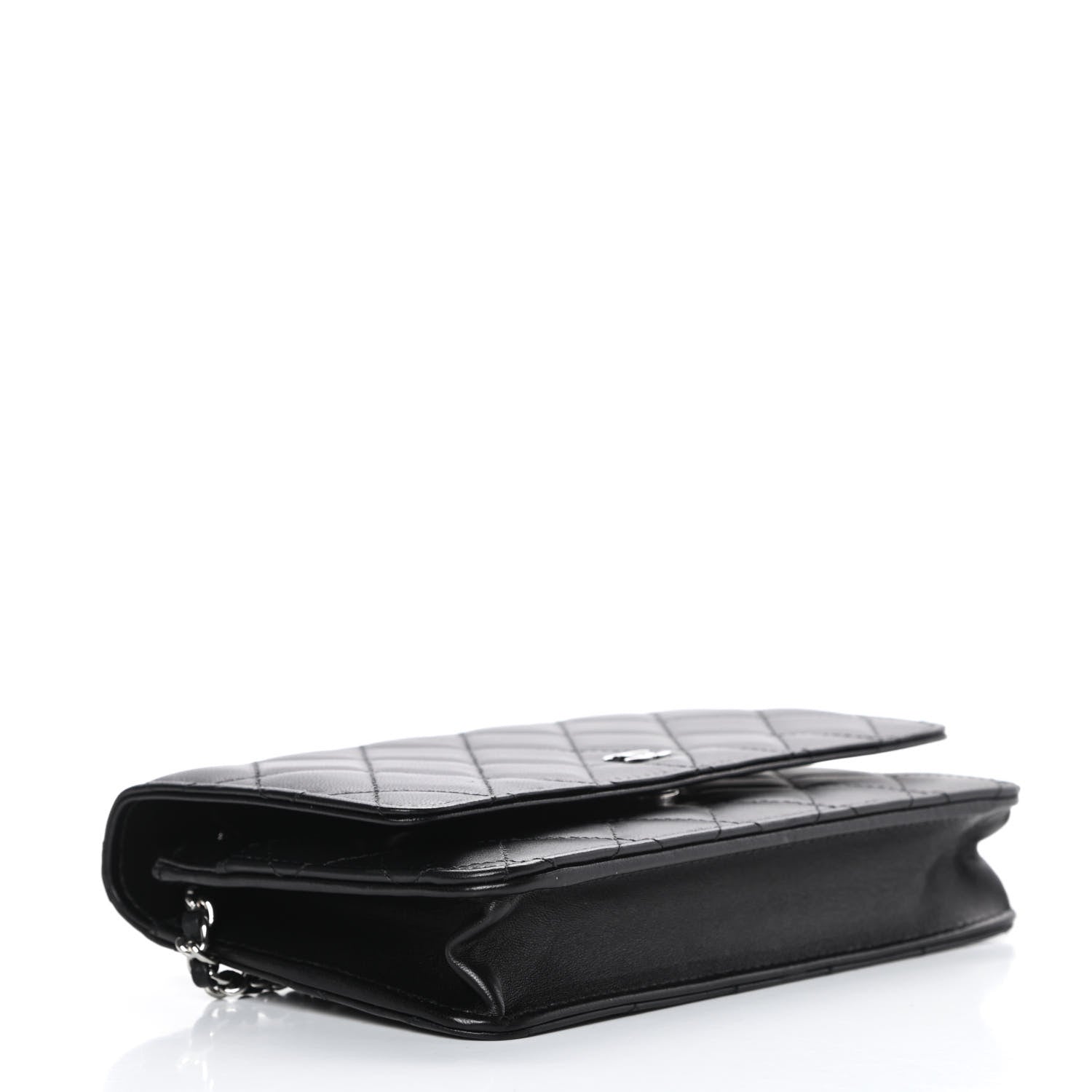 Chanel Lambskin Quilted Wallet On Chain WOC Black 4 of 12