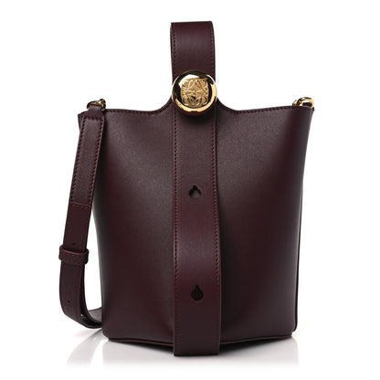 Loewe Calfskin Mini Pebble Bucket Bag Dark Burgundy 1 of 9