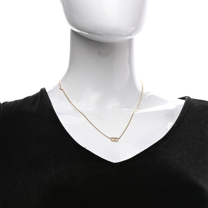 Christian Dior Metal Crystal Clair D Lune Necklace Gold 2 of 7