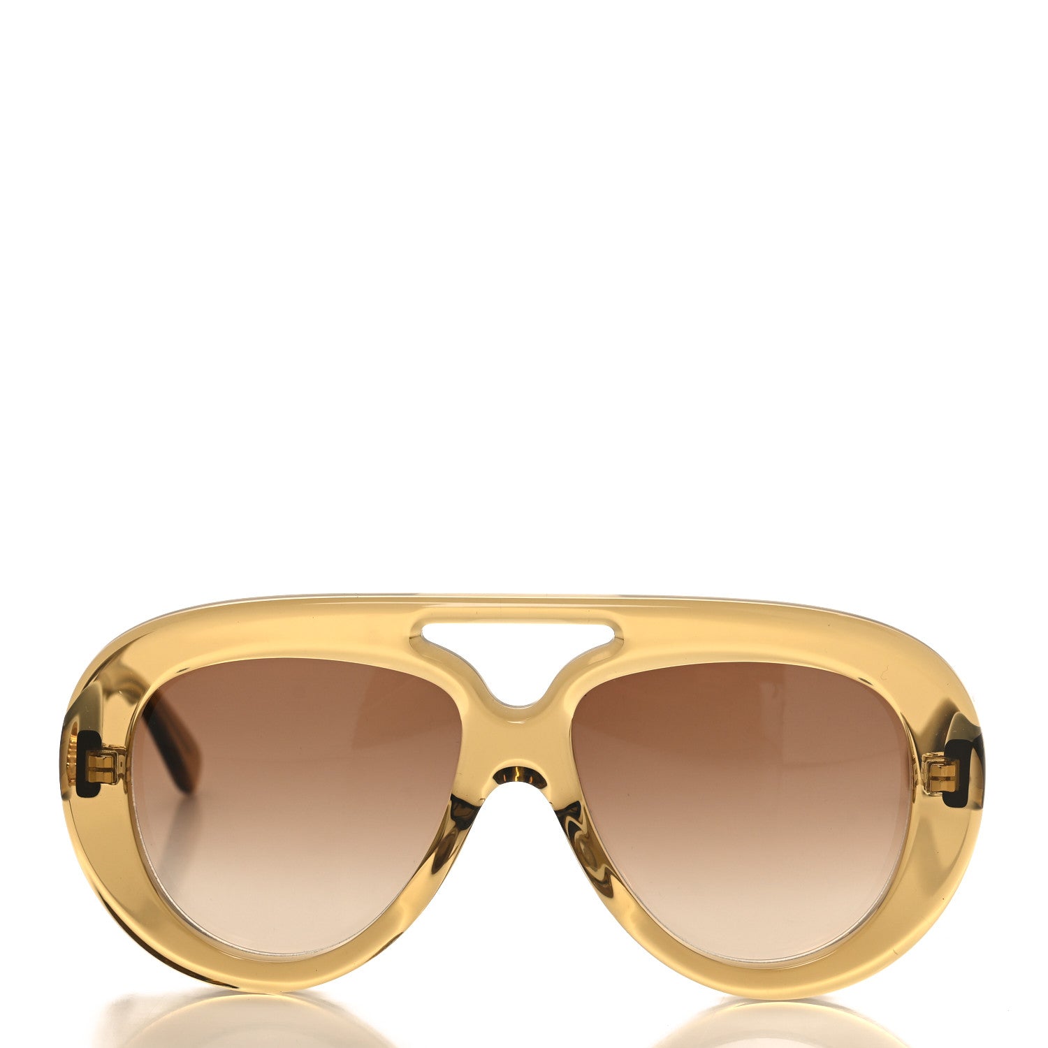 Loewe Acetate Curvy Aviator Sunglasses LW40144U Dark Green Brown 2 of 7