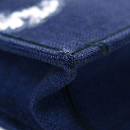 Christian Dior Canvas Embroidered Tie Dye Vertical Book Tote Blue Multicolor 9 of 10