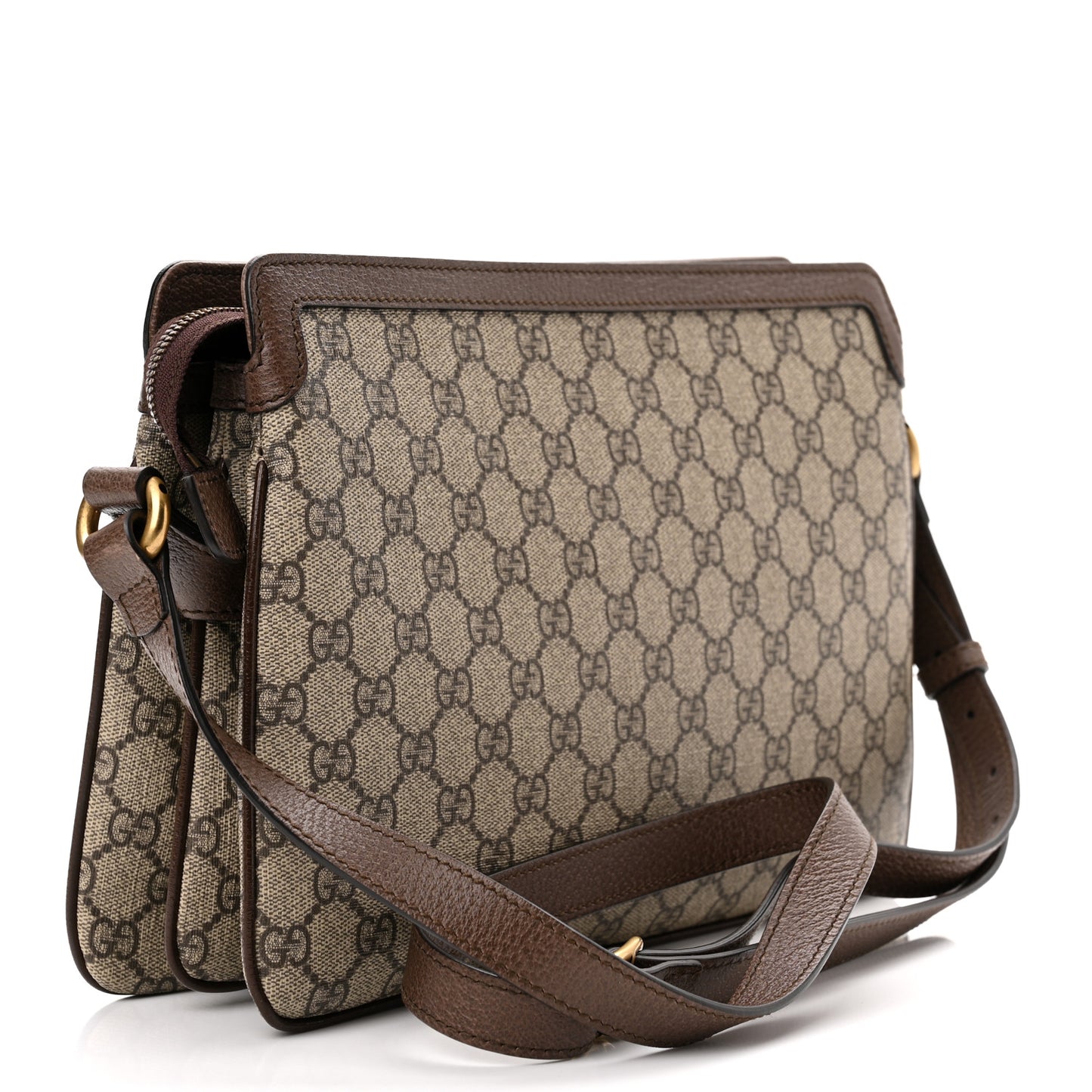 GG Supreme Monogram Web Medium Ophidia Shoulder Bag Beige New Acero