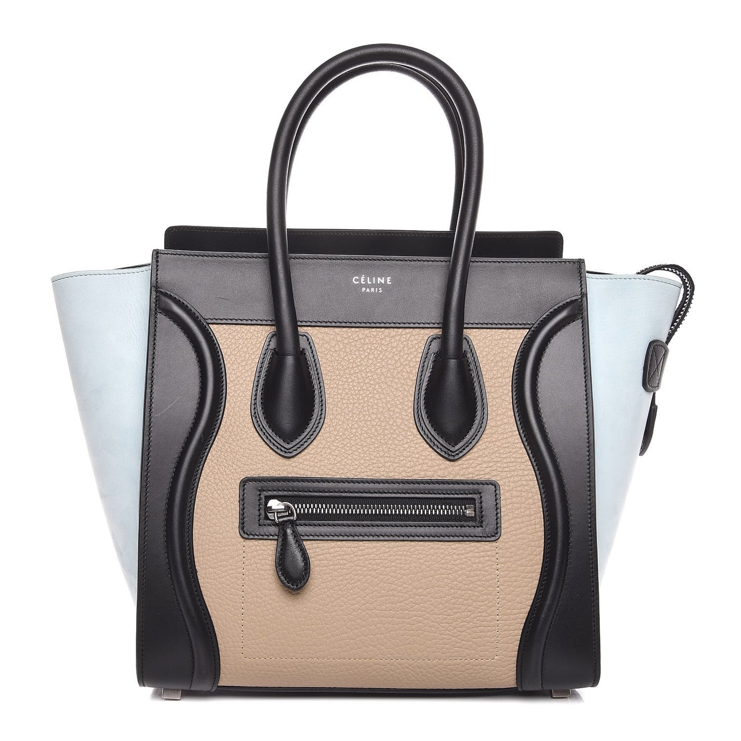 Bullhide Calfskin Nubuck Micro Tri-Color Luggage Beige