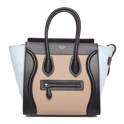 Celine Bullhide Calfskin Nubuck Micro Tri-Color Luggage Beige 1 of 12